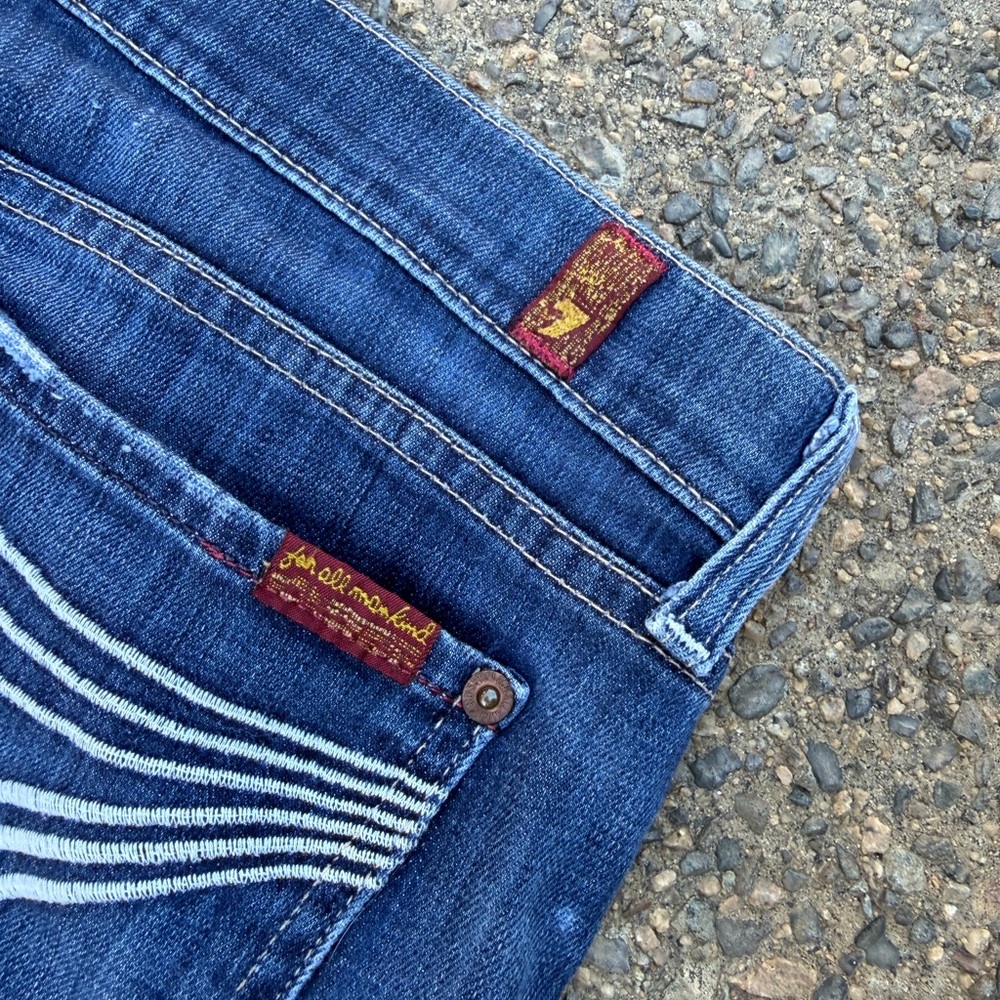 7 For All Mankind Dojo Jeans Dark Wash - Picture 9 of 10